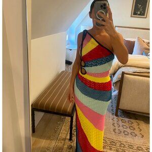 STAUD Rainbow Alpes Dress